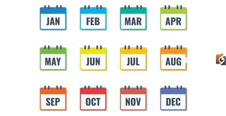 ترتيب الأشهر بالإنجليزي 2025 ومعانيها في العربية